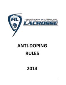 ANTI-DOPING RULES  TABLE OF CONTENTS