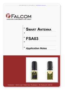 This document is available at  HTTP://WWW.FALCOM.DE/ SMART ANTENNA FSA03