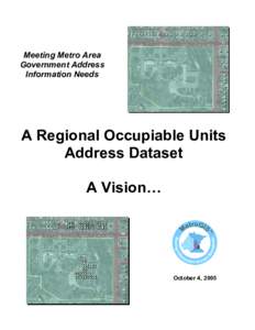 MetroGIS Occupiable Units Dataset Vision