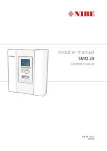 Installer manual SMO 20 LEK  Control module