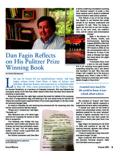 Dan Fagin Reflects on His Pulitzer Prize Winning Book by Lynne Friedmann  L