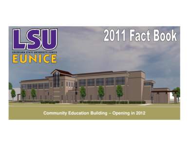 Community Education Building – Opening in 2012  1 Louisiana State University Eunice Office of Institutional Research and Effectiveness