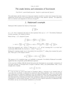 (June 14, [removed]The snake lemma and extensions of functionals Paul Garrett [removed]  http://www.math.umn.edu/egarrett/