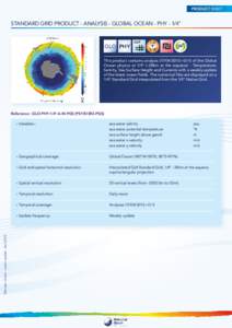 PRODUCT SHEET  STANDARD GRID PRODUCT - ANALYSIS - GLOBAL OCEAN - PHY - 1/4° GLO PHY