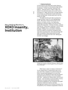 [removed]Mary Walling Blackburn XOXO Insanity, Institution