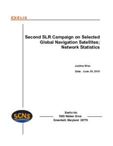 Second SLR Campaign on Selected Global Navigation Satellites; Network Statistics Justine Woo Date: June 30, 2015
