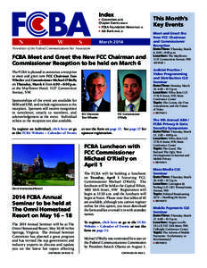 Index  Committee and Chapter Events PAGE 8  FCBA Foundation News PAGE 16