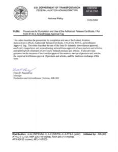 U.S. DEPARTMENT OF TRANSPORTATION FEDERAL AVIATION ADMINISTRATION ORDER[removed]21G