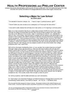 Microsoft Word - Selecting a Major for Law School