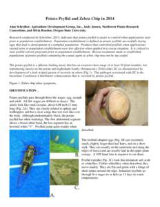 Green Peach Aphid/Potato Leaf Roll Virus Control for Pacific Northwest Potatoes