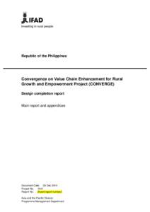 Convergence on Value Chain Enhancement for Rural Growth and Empowerment Project (CONVERGE)