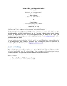 Social Conflict Analysis Database (SCAD) Version 3.2 Codebook and coding procedures Idean Salehyan University of North Texas &