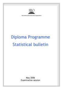 International Baccalaureate Organization  Diploma Programme Statistical bulletin  May 2006