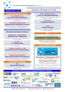 Scope Newsletter - ESPP - European Sustainable Phosphorus Platform