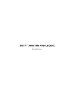 EGYPTIAN MYTH AND LEGEND Donald Mackenzie
