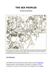 THE SEA PEOPLES by Michel-Gérald Boutet Pulasti (Philistine) and Tsakkaras: on Pylon of Medinet Hab u. Illustration from The palace of Minos  : a comparative account of the successive stages of the early Cretan civiliza