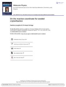 Chemistry / Nature / Condensed matter physics / Crystallography / Materials science / Nucleation / Crystal structure / Crystal / Supercooling