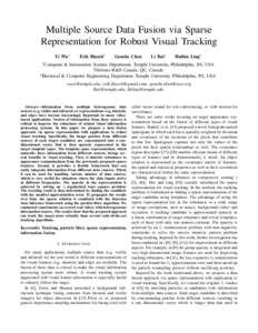 Multiple Source Data Fusion via Sparse Representation for Robust Visual Tracking Yi Wu† Erik Blasch‡