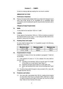 Division[removed]RAMPS A ramp is a sloping walkway leading from one level to another. MANDATORY SECTION