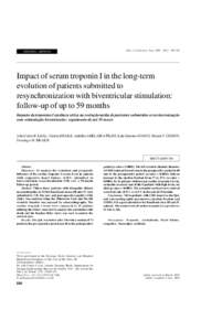 ORIGINAL ARTICLE  Braz J Cardiovasc Surg 2005; 20(3): [removed]Impact of serum troponin I in the long-term evolution of patients submitted to