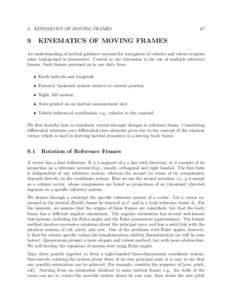 Kinematics of moving frames