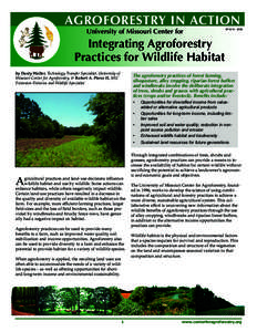 AGROFORESTRY IN ACTION University of Missouri Center for AF1012Integrating Agroforestry