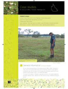 Case studies Bill and Liz Caffery, ‘Ashdale’, Nanango Qld. PROPERTY DETAILS Location: Booie Road, 8 kms north of Nanango, southern Queensland Catchment: Barkers Creek, Burnett River catchment