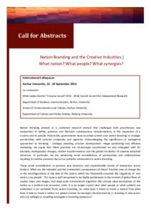 1 2    Call	
  for	
  Abstracts	
  