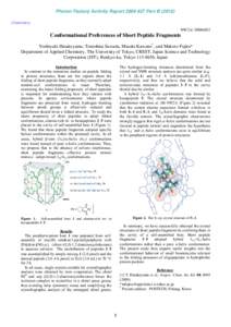 Photon Factory Activity Report 2009 #27 Part BChemistry NW2A/ 2008G052  Conformational Preferences of Short Peptide Fragments