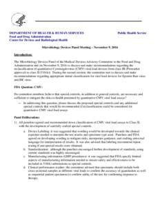 Brief Summary of the Circulatory System Devices Panel Meeting – January 26, 2011