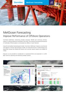 MetOcean Forecasting  StormGeo provides advanced operational MetOcean forecasts to anywhere in the world  MetOcean Forecasting