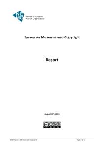 Survey on Museums and Copyright  Report August 15th, 2015