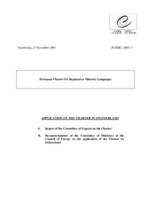 Strasbourg, 23 November[removed]ECRML[removed]European Charter for Regional or Minority Languages