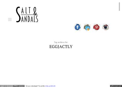   Tag archives for: EGGJACTLY