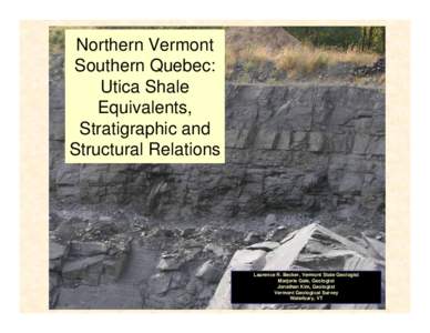 Natural Gas Potential in Vermont: Stratigraphic and Structural Relations Compared with the Noyan Prospect, Quebec