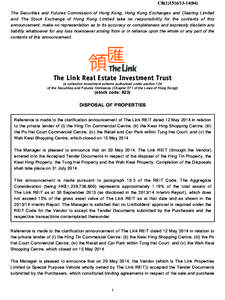 CB[removed]) The Securities and Futures Commission of Hong Kong, Hong Kong Exchanges and Clearing Limited and The Stock Exchange of Hong Kong Limited take no responsibility for the contents of this announcement, m