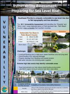 Vulnerability Assessment: Preparing for Sea Level Rise Bryant Park, Lake WorthV U