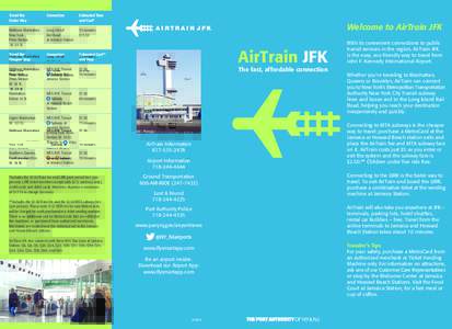 AirTrain JFK The Fast, affordable connection