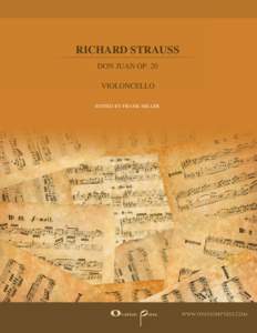 RICHARD STRAUSS DON JUAN OP. 20 VIOLONCELLO EDITED BY FRANK MILLER  