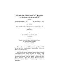 United States Court of Appeals FOR THE DISTRICT OF COLUMBIA CIRCUIT Argued November 19, 2013  Decided August 5, 2014