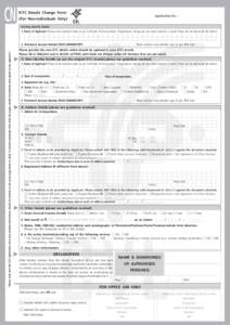 CN  KYC Details Change Form Application No. :