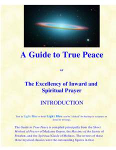 Guide to True Peace  A Guide to True Peace or  The Excellency of Inward and
