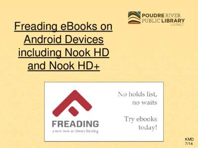 Freading eBooks on Android Devices including Nook HD and Nook HD+  KMD