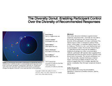 The Diversity Donut: Enabling Participant Control Over the Diversity of Recommended Responses