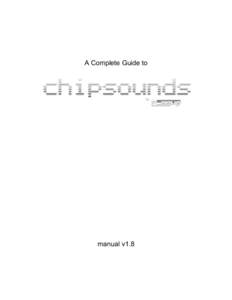 A Complete Guide to  manual v1.8 A Complete Guide to Plogue chipsounds