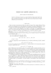 TORSION DES VARIÉTÉS ABÉLIENNES CM ÉRIC GAUDRON ET GAËL RÉMOND Abstract. In this note, we improve on a result of Silverberg giving an upper bound for the order of a rational torsion point on a CM abelian variety ov
