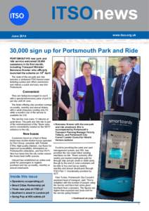 ITSOnews www.itso.org.uk June,000 sign up for Portsmouth Park and Ride