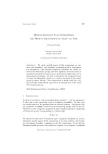 607  Documenta Math. Moduli Spaces of Flat Connections and Morita Equivalence of Quantum Tori