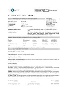 Feldspar Minspar 200 Material Safety Data Sheet