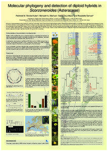 Molecular phylogeny and detection of diploid hybrids in Scorzoneroides (Asteraceae) Reinhold M. Stockenhuber³, Michael H.J. Barfuss³, Gema Cruz-Mazo² and Rosabelle Samuel³